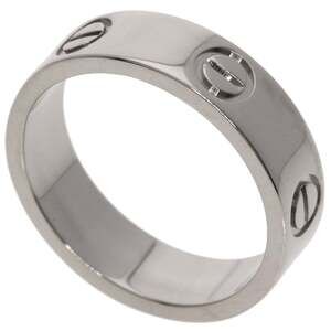 CARTIER 18k Silver Love Ring #54
